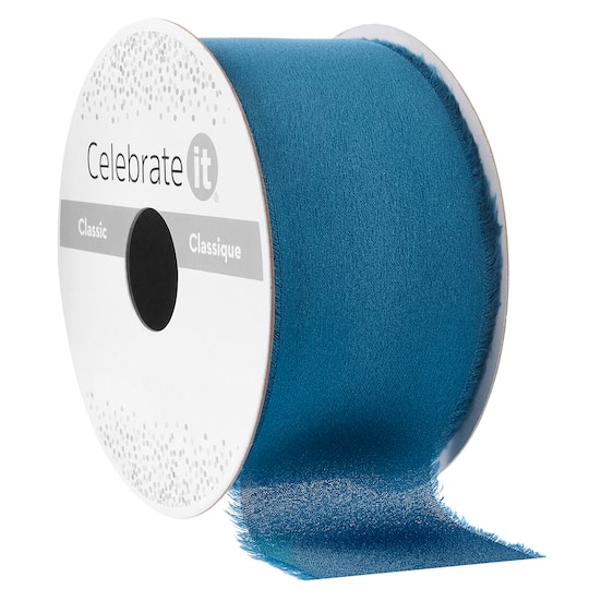 1.5" x 3yd. Satin Blue Ribbon by Celebrate It™ Classic